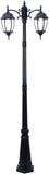 87" Double-Head Outdoor Lamp Post Light, Black Aluminum Lantern Street Light for Driveway, Garden & Patio