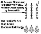Swarovski Crystal Trimmed Chandelier Flush Empire Crystal Chandelier 15X24 - A500-Flush/Cg/542/15Sw